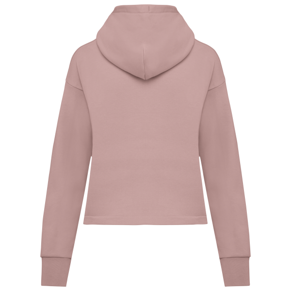 Ecologische sweatvest met capuchon French Terry Petal Rose XS Ecologische sweatvest met capuchon French Terry Petal Rose XS