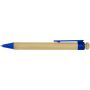 Rattan balpen van bamboe en gerecycled plastic (zwarte inkt) - Blauw