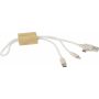 USB-oplader sleutelhanger Keegan bruin