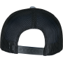 Tweekleurige Retro Truckerpet Heather / Black One Size