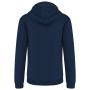 Herensweater met rits en capuchon in contrasterende kleur Navy / Fine Grey XS