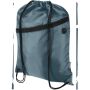 Oriole RPET-tas met trekkoord en voorvak met ritssluiting, 5 liter - Hale blauw
