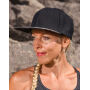 Bronx Glitter Flat Peak Snapback Cap - Black/Pink - One Size