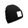 Appliqué Patch Beanie black/white one size
