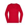 Ladies' V-Neck Pullover red XS