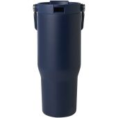 Bronx 900 ml RCS gecertificeerde, vacuüm geïsoleerde beker van gerecycled roestvrij staal en koper met deksel met dubbele functie - Navy