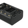Powerbank / zaklamp OPEN SOURCE transparant, zwart