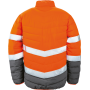 Zacht gewatteerd veiligheidsjack Fluorescent Orange / Grey S