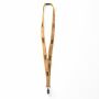Zeefdruk lanyard van kurk en polyester