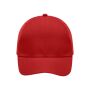 6 Panel Polyester Peach Cap red one size
