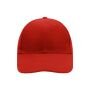 6 Panel Cap Laminated red one size
