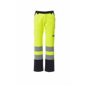 fluorescent yellow/navy blue