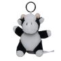 plush cow with keychain - black/white