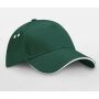 ULTIMATE 5 PANEL CAP SANDWICH PEAK, BOTTLE GREEN/WHITE, One size, BEECHFIELD
