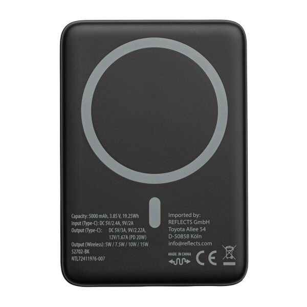 Magnetische 15W draadloze powerbank REEVES-BOSTROCK Magnetische 15W draadloze powerbank REEVES-BOSTROCK