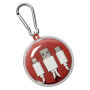 In-ear hoofdtelefoon met universele laadkabel rood