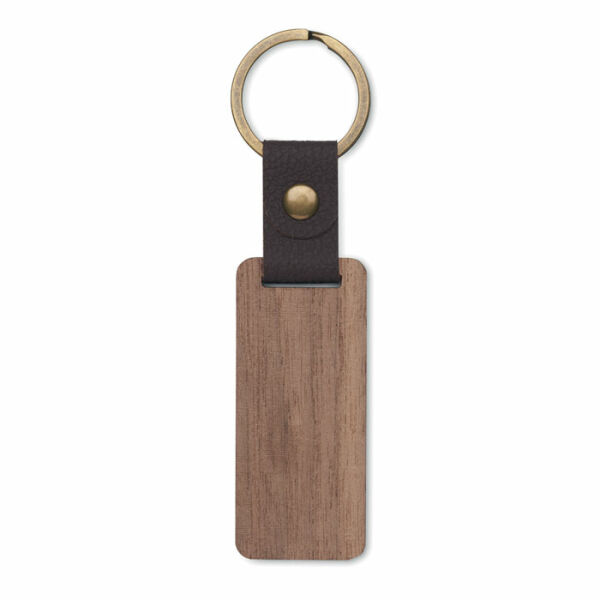 NAWKEY - Sleutelhanger notenhout en PU - Hout NAWKEY - Sleutelhanger notenhout en PU - Hout