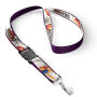 Afneembare polyester keycord met gesublimeerde satijnen overlay