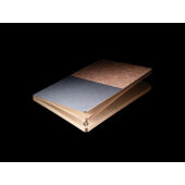 A5 kurk en kraft notitieboek, zwart