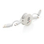 RCS standaard recycled plastic and TPE 6-in-1 kabel, wit RCS standaard recycled plastic and TPE 6-in-1 kabel, wit