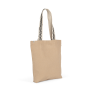 Gerecyclede shopper met platte bodem Hemp / Curve Black One Size