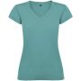 Victoria damesshirt met V-hals en korte mouwen - Dusty Blue - 2XL