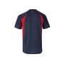 TWO-TONE TECHNICAL T-SHIRT, NAVY/RED, XL, VELILLA
