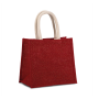 Shopper van jutecanvas - middelgroot model Cherry Red / Gold One Size
