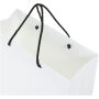 Handgemaakte 170 g/m2 integra papieren tas met plastic handgrepen - XL - Wit/Zwart