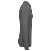 Bio180 piqué herenpolo lange mouwen Grey Heather 4XL