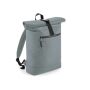 RECYCLED ROLL-TOP BACKPACK, PURE GREY, One size, BAG BASE
