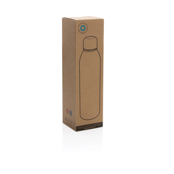 RCS gerecycled roestvrijstalen vacuümfles 500ML, antraciet RCS gerecycled roestvrijstalen vacuümfles 500ML, antraciet