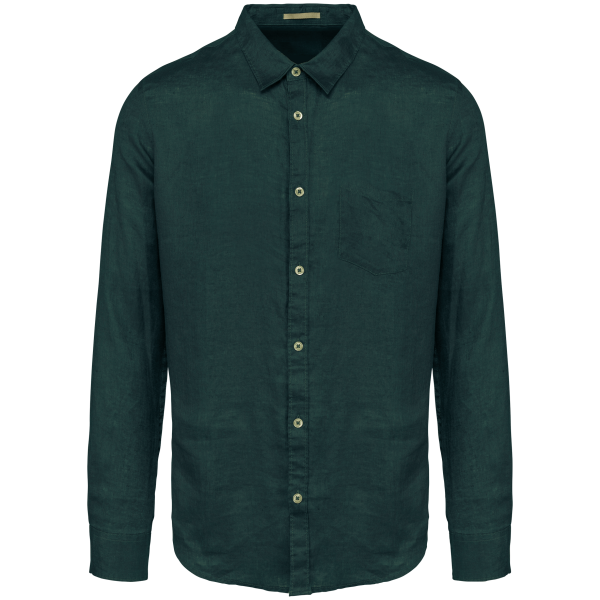 Chemise en lin homme Amazon Green XS Chemise en lin homme Amazon Green XS