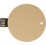 Ronde USB 2.0 van gerecycled papier - Kraft bruin - 32GB