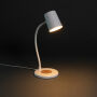 Zenara RCS 15W draadloze bureaulamp van gerecycled plastic, wit