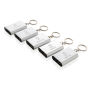 1.000 mAh sleutelhanger powerbank, zilver