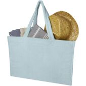 Siam GRS gerecyclede badstof stranddraagtas 13 l - Wolkenblauw