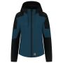Softshell Capuchon Bicolor Redefined Dames 406119 Teal-Black 3XL