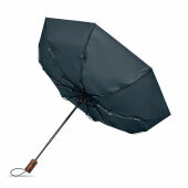 RAYNA FOLD - 21" auto paraplu houten greep - Blauw