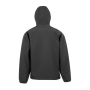 3-laagse gerecycleerde softshell met capuchon voor heren Black S