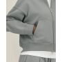 Fronter - Oversized rits hoodie in een gerecycled katoen blend - Misty Grey (XS)