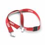 Polyester Pantone-gematchte zeefdruk keycord met 2 clips