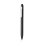 Kymi RCS-gecertificeerde gerecycled aluminium pen met stylus, zwart