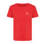 Iqoniq Yala dames lichtgewicht gerecycled katoen t-shirt, luscious red (XXS)