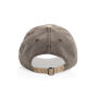 BEAU AWARE™ Washed 6 panel 270gsm cotton twill two tone cap, bruin