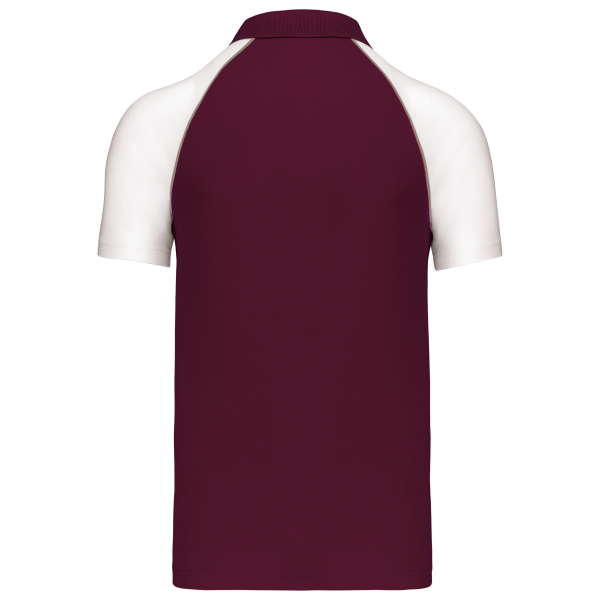Polo baseball Bordeaux / White XXL Polo baseball Bordeaux / White XXL
