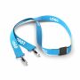 Polyester Pantone-gematchte zeefdruk keycord met 2 clips