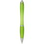 Nash RCS balpen van gerecycled plastic met gekleurde behuizing en grip (zwarte inkt) - Lime
