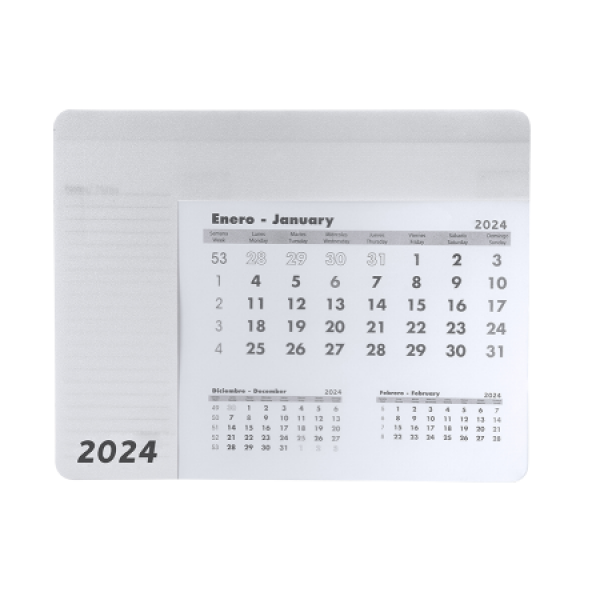 SERBAL muismat met kalender - wit SERBAL muismat met kalender - wit