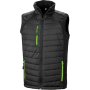 Black compass gewatteerde softshell bodywarmer Black / Lime 4XL Black compass gewatteerde softshell bodywarmer Black / Lime 4XL